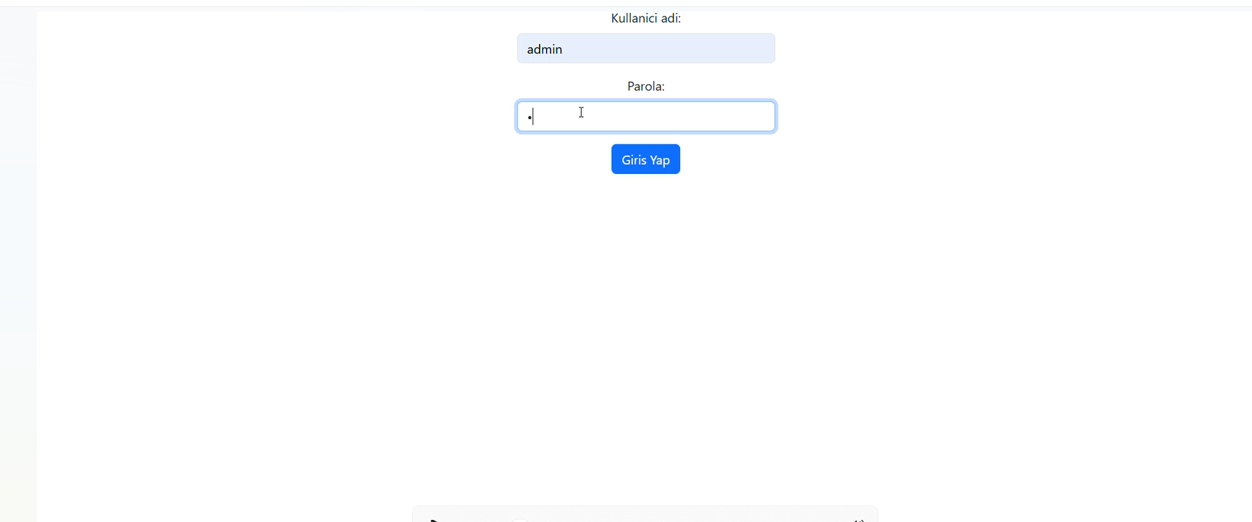 Kullanıcı Giriş Kontrolü